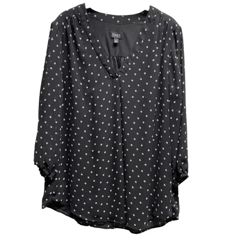 Jones New York size L pleated bodice & back lined top.